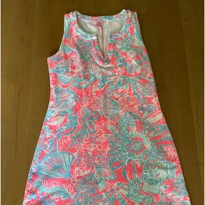 Lilly Pulitzer, pink and blue cotton shift dress
